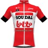 Fietskleding (Fietsshirt + Korte Koersbroek) 2022 Lotto-Soudal - Rood Wit